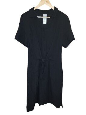Chico's black faux wrap Dress womens size 2.5